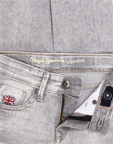 Pepe Jeans Girls Grey Solid Jeans
